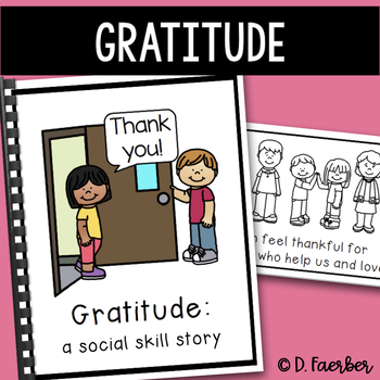 Preview of Gratitude Social Story - Be Thankful - Social Emotional Learning Book