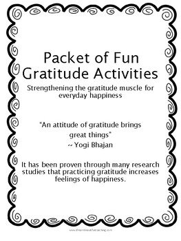 Preview of Gratitude Activities