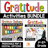 Gratitude Activities Challenge & Journal Writing Prompts BUNDLE