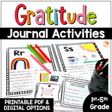 Gratitude Activities: Gratitude Journal Writing Prompts an