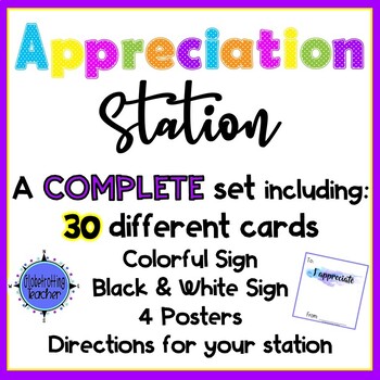 Preview of Gratitude | Appreciation Station Cards, Posters, Signs - COMPLETE SET