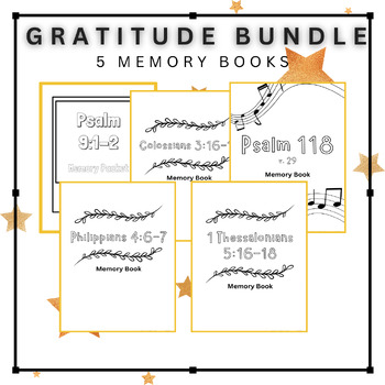 Preview of Gratitude Bible Memory Verses
