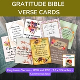 Gratitude Bible Verse Cards - Commercial Use Allowed
