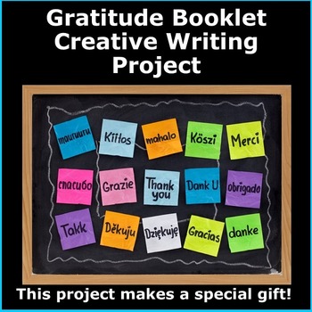 Preview of Gratitude Booklet Creative Writing Project