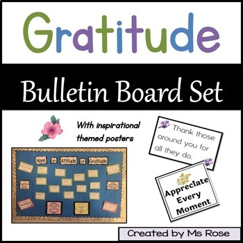 Preview of Gratitude Bulletin Board Set