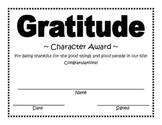 Gratitude Character Award