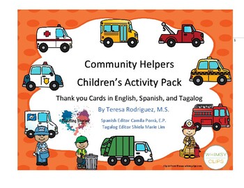 Preview of Gratitude: Children's Activity Pack with Community Workers - Thank You Card