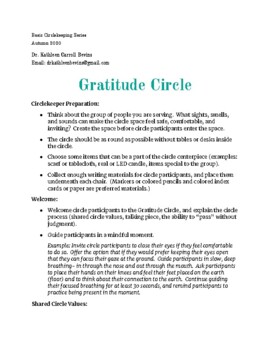 Preview of Gratitude Circle Script