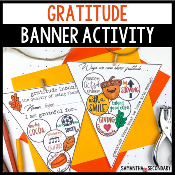 Preview of Gratitude Classroom Banner Activity