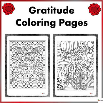 Preview of Gratitude Coloring Pages