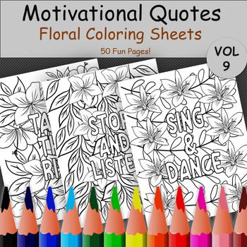 Preview of Gratitude Coloring Pages | Floral Coloring Pages for Self-care & Self-acceptance