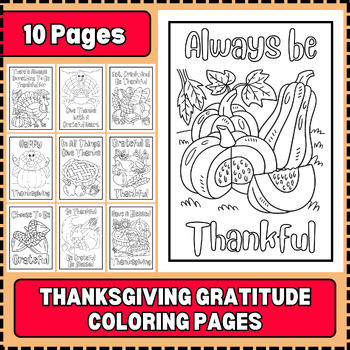 Preview of Gratitude Coloring Thanksgiving Craft Thanksgiving Activity Fall Worksheet