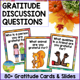 Gratitude Discussion Questions - Cards and Slides for Than