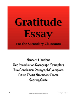 Gratitude essay
