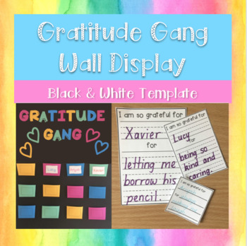 Preview of Gratitude Gang Wall Pockets - BLACK & WHITE