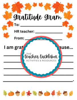 Preview of Gratitude Gram PDF