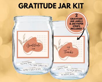 Preview of Gratitude Jar Printable | Family Gratitude Journal | Mindfulness Memory Jar