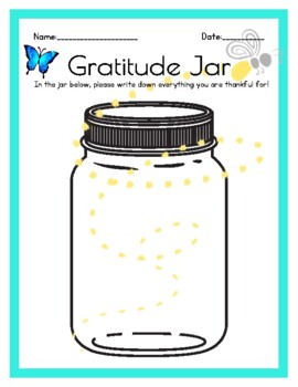 Preview of Gratitude Jar SEL PDF
