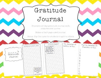 Gratitude Journal - 20 prompts by Nicholas Reitz | TpT