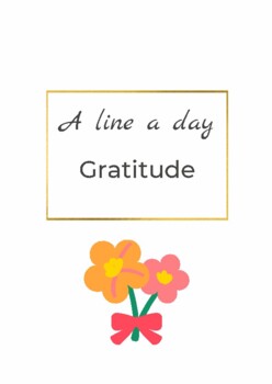 Preview of Gratitude Journal/A Line A Day/Growth Mindset/SEL/Counseling