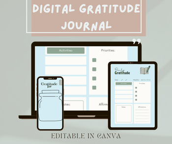 Preview of Gratitude Journal - (DIGITAL) Your Daily Spark of Joy and Appreciation!