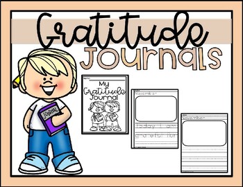 Preview of Gratitude Journal + Digital Seesaw Version