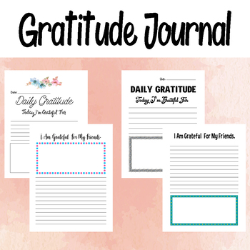Gratitude Journal For Kids - I am Grateful for , I am Grateful for My ...