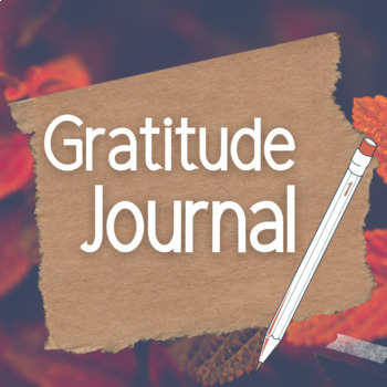 Preview of Gratitude Journal Mental Health Social Emotional Learning SEL | 30 Day