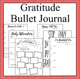 Gratitude Bullet Journal- Mindful Reflection on Daily Gratitude
