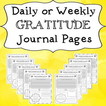 Gratitude Journal Pages - Made for Distance Learning in Coronavirus ...