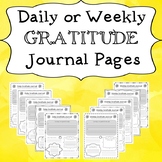 Gratitude Journal Pages