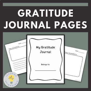 Preview of Gratitude Journal Pages | Printable, Beginning of Year, Morning Work