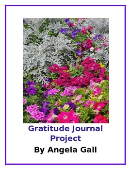 Preview of Gratitude Journal Project (Editable)