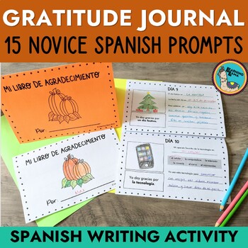 Preview of Gratitude Journal Prompts for Novice Spanish