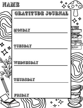 Free Gratitude Journal Template PLUS coloring page!  Coloring journal,  Coloring pages, Journal template