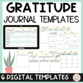Gratitude Journal Templates Digital and Printable by Building on Strengths