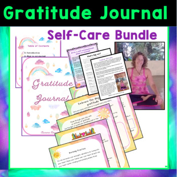 Preview of Gratitude Journal and Self-care Bundle to Improve your Resiliency