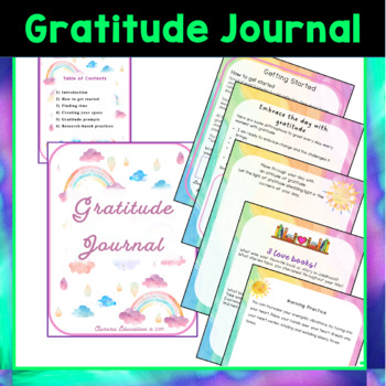 Preview of Gratitude Journal for High School Students, Educators and Teacherpreneurs