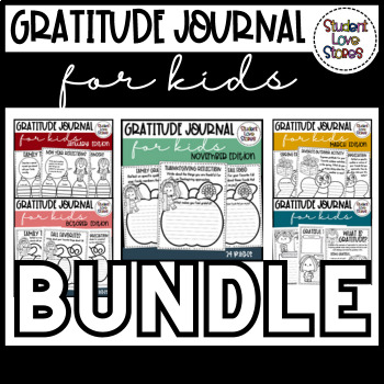 Preview of Gratitude Journal for Kids Bundle