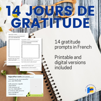 Gratitude Journal in French - 14 JOURS DE GRATITUDE