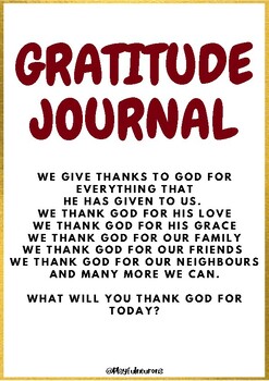 Preview of Gratitude Journal with guided lines