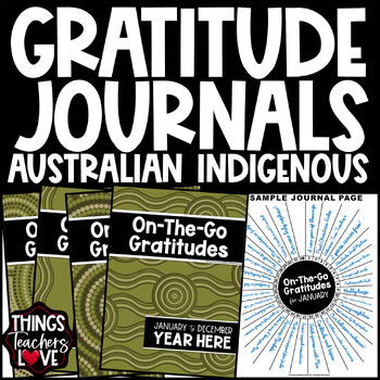 Preview of Perpetual Gratitude Journals Set - AUSTRALIAN INDIGENOUS - BUSH