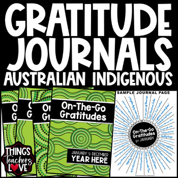 Preview of Perpetual Gratitude Journals Set - AUSTRALIAN INDIGENOUS - RAINFOREST