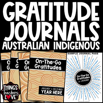 Preview of Gratitude Journals/Gratitude Maps Journals - AUSTRALIAN INDIGENOUS - SANDSTONE