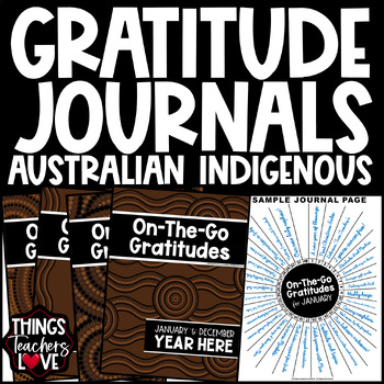 Preview of Perpetual Gratitude Journals Set - AUSTRALIAN INDIGENOUS - SOIL