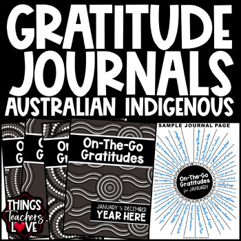Preview of Perpetual Gratitude Journals Set - AUSTRALIAN INDIGENOUS - STORM