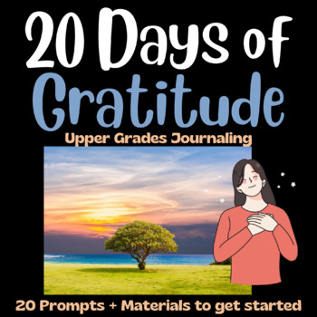 Preview of Gratitude Journals for the Upper Grades Print and Digital