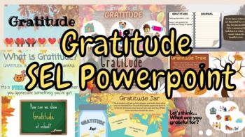 Preview of Gratitude K-3 PowerPoint and Activity Lesson SEL