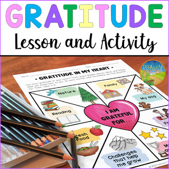Preview of Gratitude Lesson and Activity - Thankgiving SEL Writing & Art Project