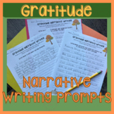 Gratitude Narrative Writing Prompt Worksheets for 4th-6th Grade